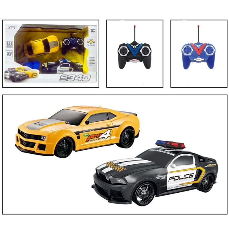 Jouet voiture de police télécommandée poursuite