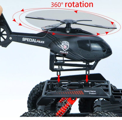 Voiture télécommandée avec hélicoptère intégré