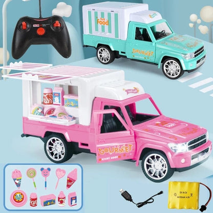 Voiture télécommandée rechargeable sur secteur fille