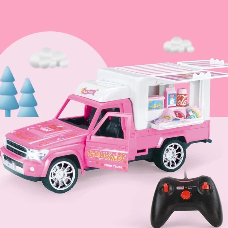 Voiture télécommandée rechargeable sur secteur fille