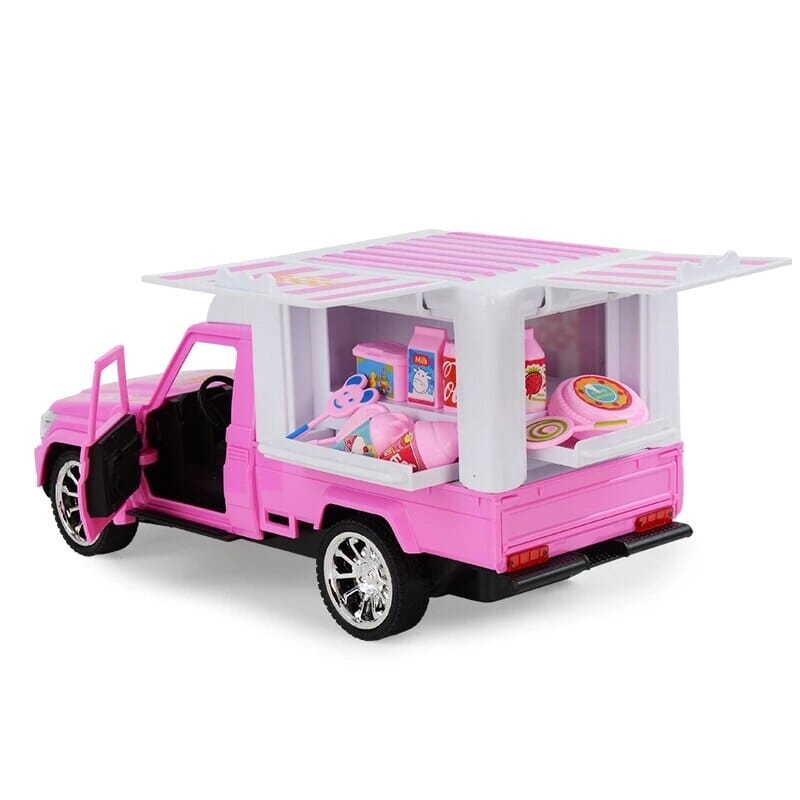 Voiture télécommandée rechargeable sur secteur fille